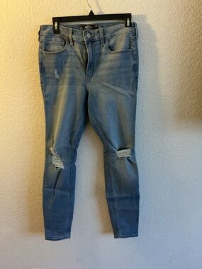 Hollister Light Blue Distressed Skinny Jeans